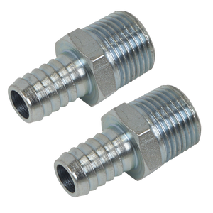 Sealey AC99 PCL Screwed Tailpiece Male 1/2"BSPT - 1/2" Hose - Pack of 2 - additional view 6