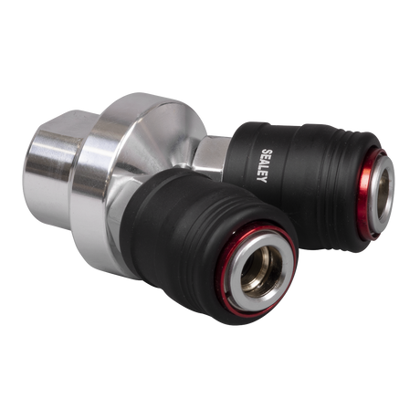 Sealey ACH55 High Flow Twin Coupling Body Female Thread 1/4"BSPT - additional view 2