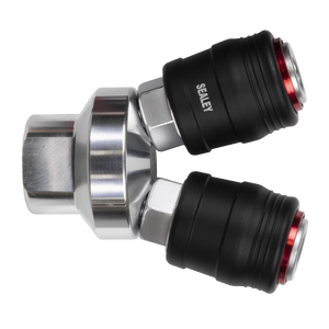 Sealey ACH55 High Flow Twin Coupling Body Female Thread 1/4"BSPT - additional view 3