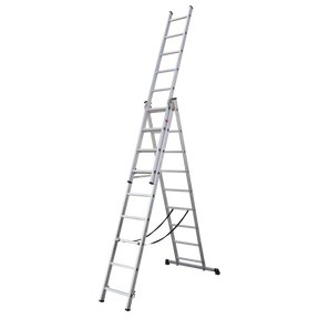 Sealey ACL3 Extension Combination Ladder 3 x 9 Aluminium - EN 131