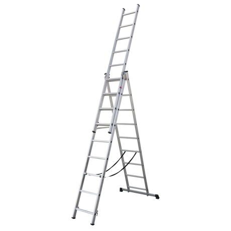 Sealey ACL3 Extension Combination Ladder 3 x 9 Aluminium - EN 131