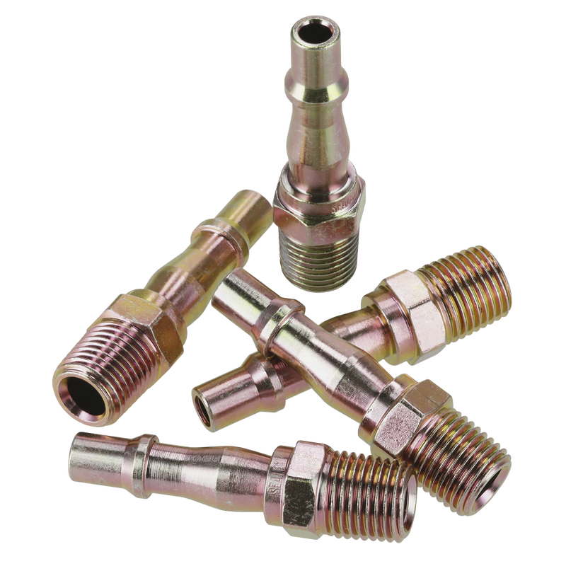 Sealey ACX04 Screwed Adaptor Male 1/4"BSPT - Pack of 5 - additional view 4