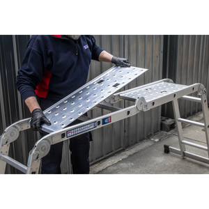 Sealey AFPL1 4-Way Aluminium Folding Platform Ladder - EN 131 - additional view 2