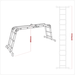 Sealey AFPL1 4-Way Aluminium Folding Platform Ladder - EN 131 - additional view 12