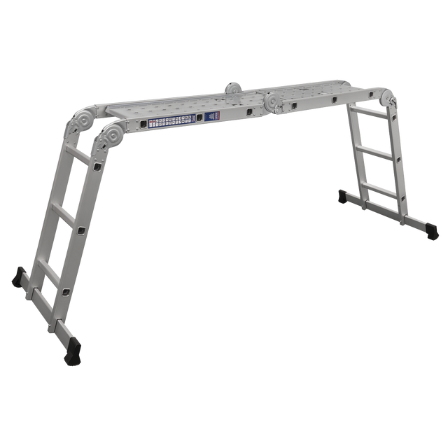 Sealey AFPL1 4-Way Aluminium Folding Platform Ladder - EN 131