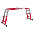 Sealey AFPL2 Aluminium 4-Way Multipurpose Adjustable-Height Ladder - EN 131