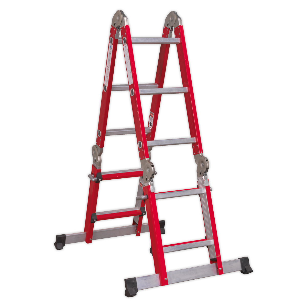 Sealey AFPL2 Aluminium 4-Way Multipurpose Adjustable-Height Ladder - EN 131 - additional view 4