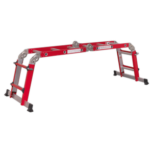 Sealey AFPL2 Aluminium 4-Way Multipurpose Adjustable-Height Ladder - EN 131 - additional view 5