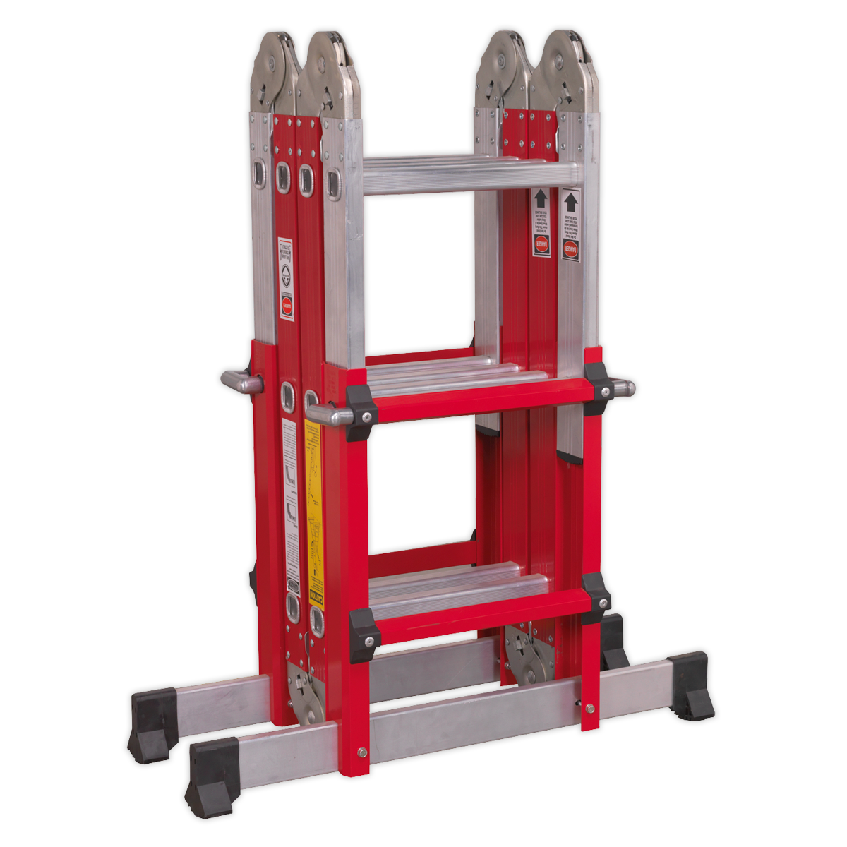 Sealey AFPL2 Aluminium 4-Way Multipurpose Adjustable-Height Ladder - EN 131 - additional view 7