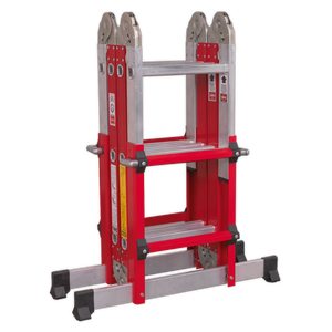 Sealey AFPL2 Aluminium 4-Way Multipurpose Adjustable-Height Ladder - EN 131 - additional view 7
