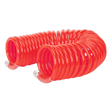 Sealey AH10C/8 PU Coiled Air Hose with 1/4"BSP Unions 10m x 8mm
