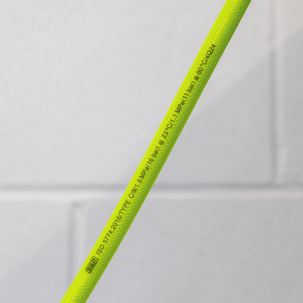 Sealey AHFC20 High-Visibility Air Hose with 1/4"BSP Unions 20m x 8mm - additional view 2