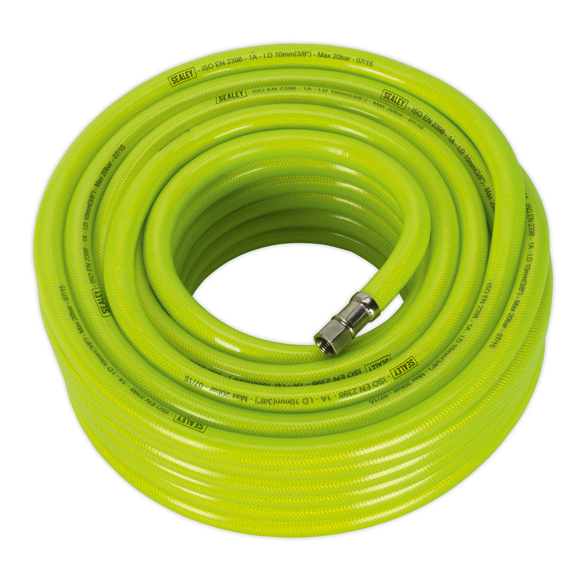Sealey AHFC2038 High-Visibility Air Hose with 1/4"BSP Unions 20m x 10mm