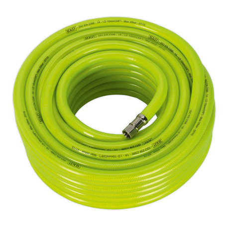 Sealey AHFC2038 High-Visibility Air Hose with 1/4"BSP Unions 20m x 10mm