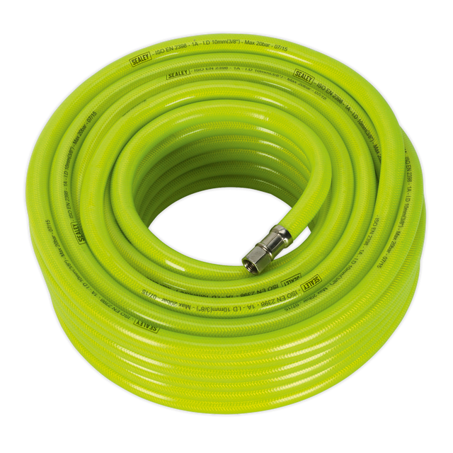 Sealey AHFC2038 High-Visibility Air Hose with 1/4"BSP Unions 20m x 10mm