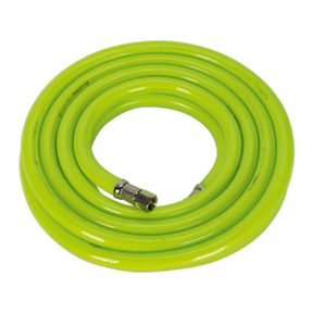 Sealey AHFC538 High-Visibility Air Hose with 1/4"BSP Unions 5m x 10mm