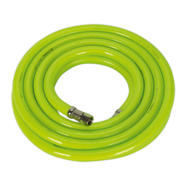 Sealey AHFC538 High-Visibility Air Hose with 1/4"BSP Unions 5m x 10mm