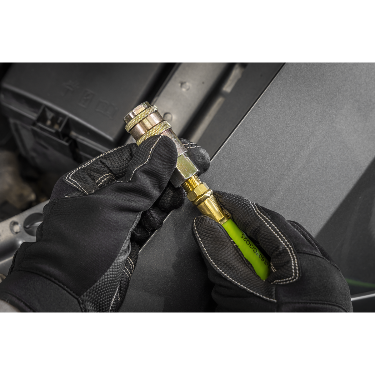 Sealey AHH10 High-Visibility Hybrid Air Hose with 1/4"BSP Unions 10m x 8mm - additional view 5