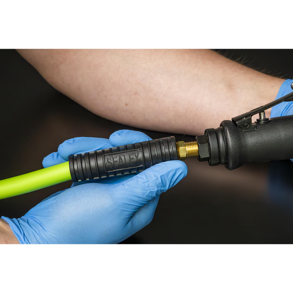 Sealey AHHC10G High-Visibility Hybrid Air Hose with 1/4"BSP Unions 10m x 8mm - additional view 3