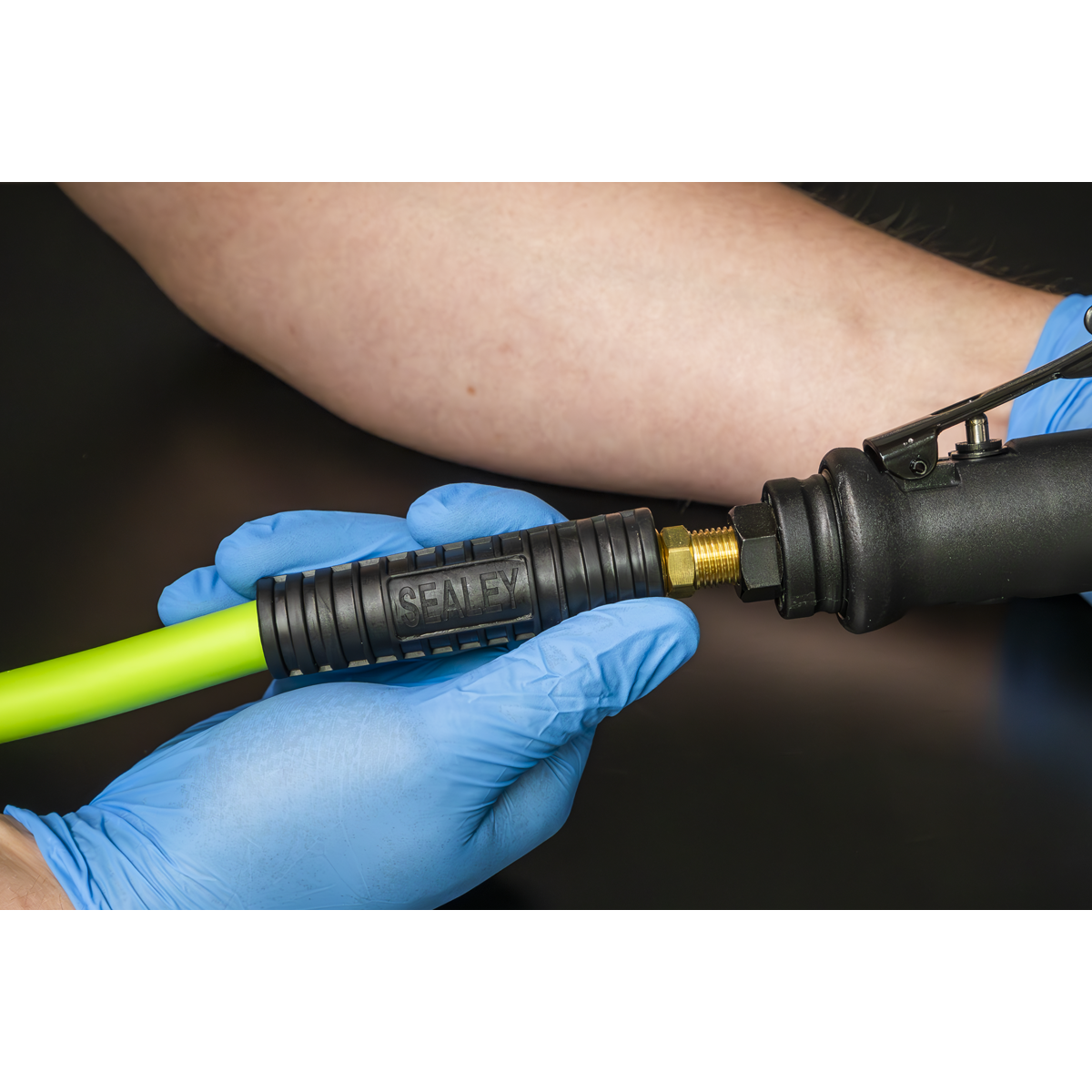 Sealey AHHC10G High-Visibility Hybrid Air Hose with 1/4"BSP Unions 10m x 8mm - additional view 3
