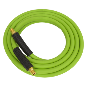 Sealey AHHC10G High-Visibility Hybrid Air Hose with 1/4"BSP Unions 10m x 8mm