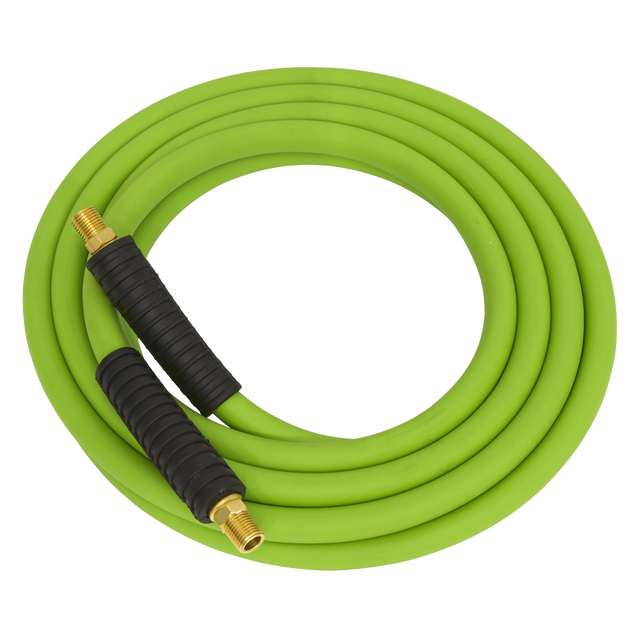 Sealey AHHC10G High-Visibility Hybrid Air Hose with 1/4"BSP Unions 10m x 8mm