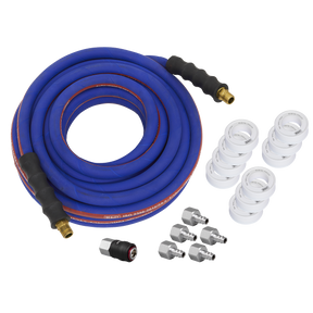 Sealey AHK05 Extra-Heavy-Duty High Flow Air Hose Kit with Couplings 15m x 13mm