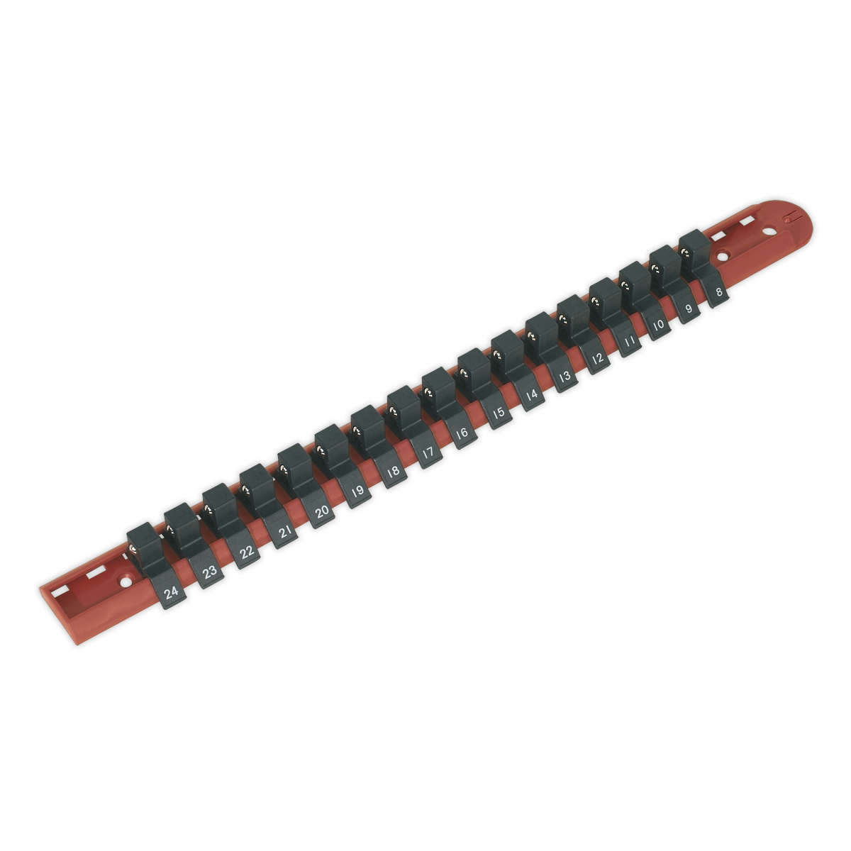 Sealey AK1217 Premier Socket Retaining Rail with 17 Clips 1/2"Sq Drive - additional view 2