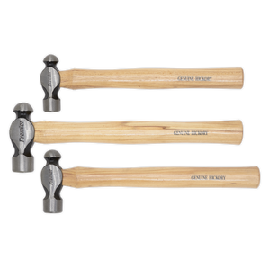 Sealey AK203 Premier Ball Pein Hammer Set 3pc Hickory Shafts - additional view 2