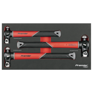 Sealey AK2033 Premier Ball Pein Hammer Set with Fibreglass Shafts 3pc - additional view 3