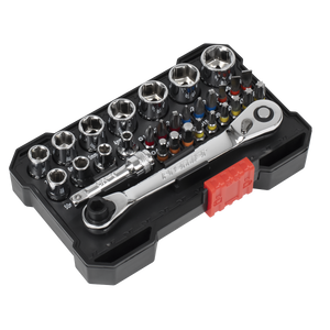 Sealey AK2111 Premier Socket & Colour-Coded Bit Set 1/4"Sq Drive 31pc - additional view 4