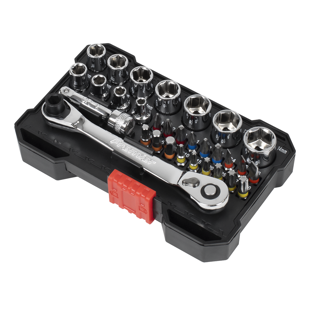Sealey AK2111 Premier Socket & Colour-Coded Bit Set 1/4"Sq Drive 31pc - additional view 7