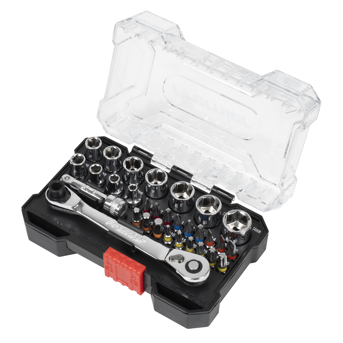 Sealey AK2111 Premier Socket & Colour-Coded Bit Set 1/4"Sq Drive 31pc - additional view 2