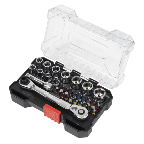 Sealey AK2111 Premier Socket & Colour-Coded Bit Set 1/4"Sq Drive 31pc - additional view 2