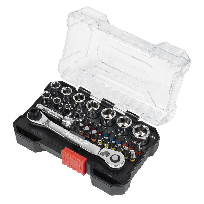Sealey AK2111 Premier Socket & Colour-Coded Bit Set 1/4"Sq Drive 31pc - additional view 2