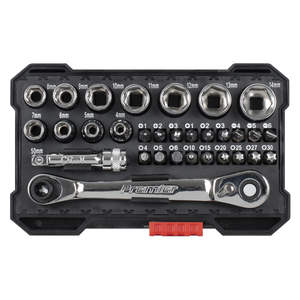 Sealey AK2111 Premier Socket & Colour-Coded Bit Set 1/4"Sq Drive 31pc - additional view 3