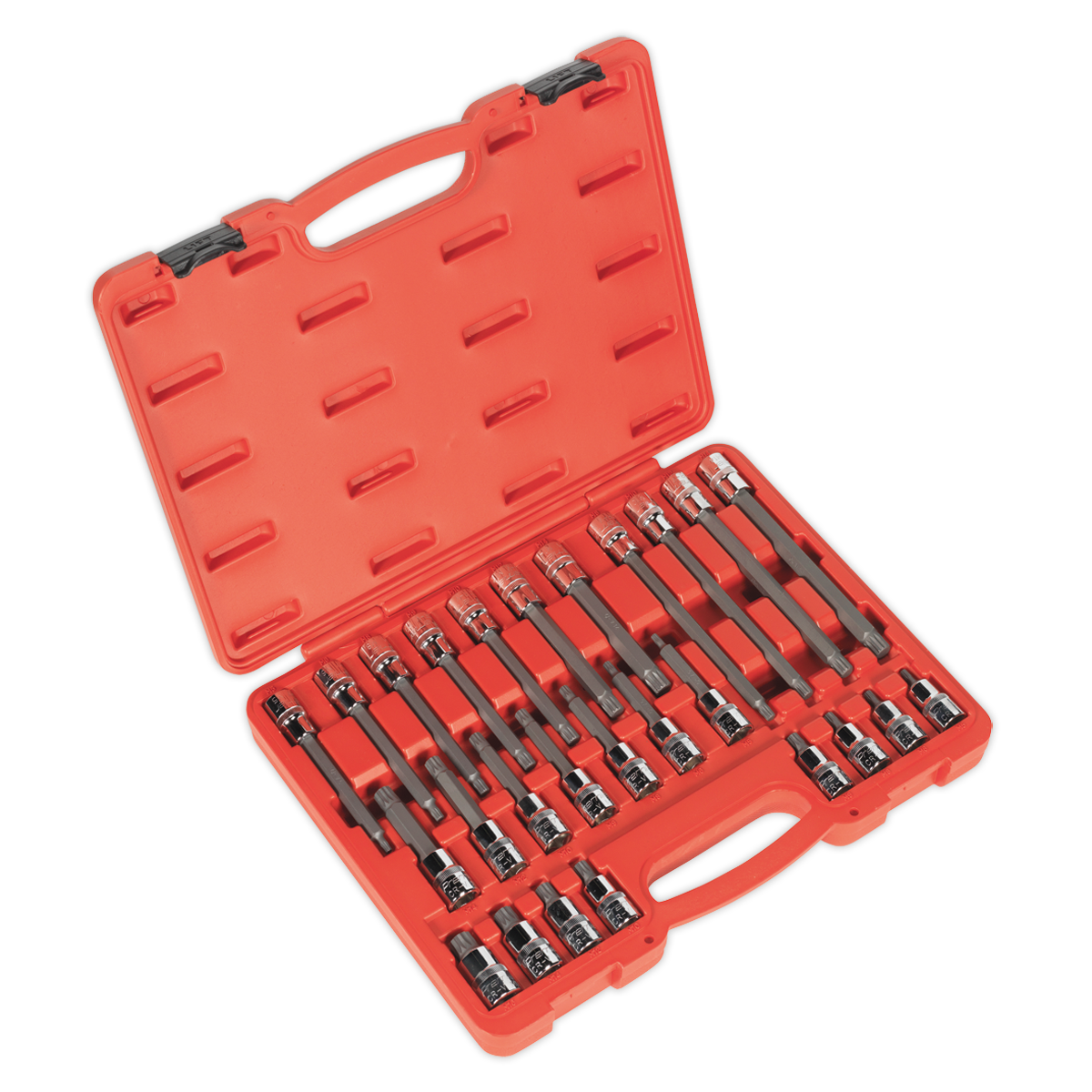 Sealey AK2195 Premier Spline Socket Bit Set 1/2"Sq Drive 26pc