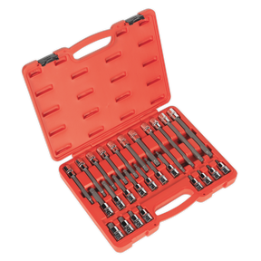 Sealey AK2195 Premier Spline Socket Bit Set 1/2"Sq Drive 26pc
