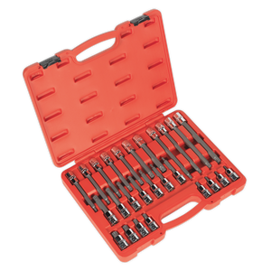 Sealey AK2195 Premier Spline Socket Bit Set 1/2"Sq Drive 26pc