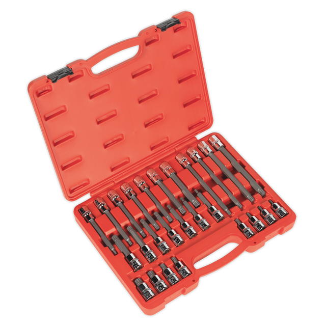 Sealey AK2195 Premier Spline Socket Bit Set 1/2"Sq Drive 26pc