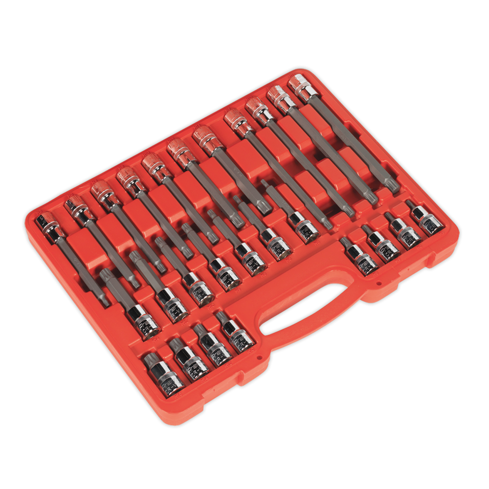Sealey AK2195 Premier Spline Socket Bit Set 1/2"Sq Drive 26pc - additional view 2