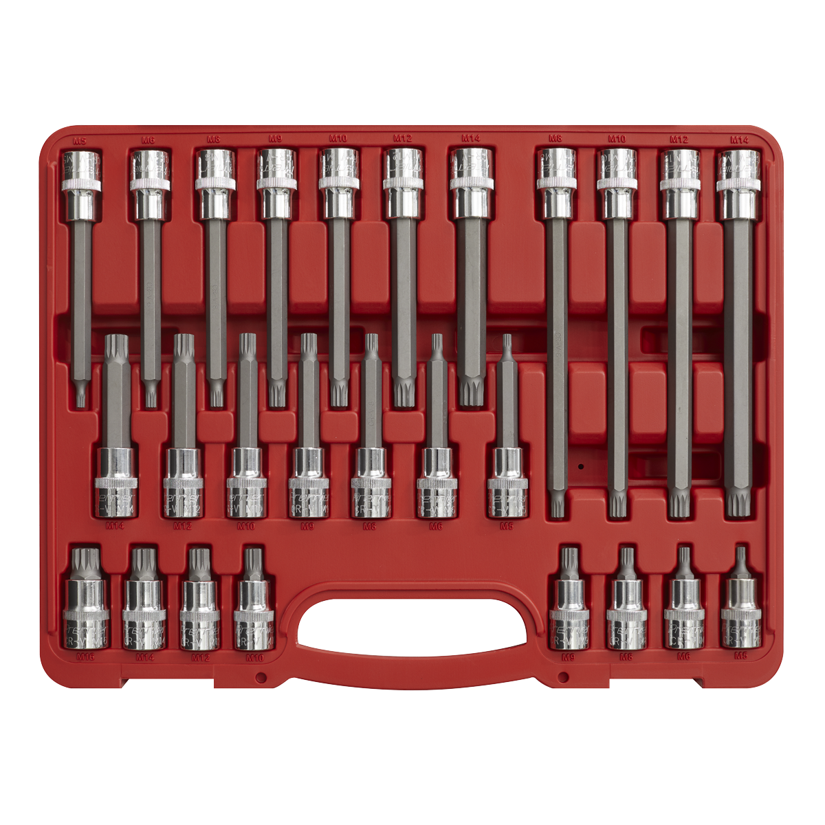Sealey AK2195 Premier Spline Socket Bit Set 1/2"Sq Drive 26pc - additional view 7