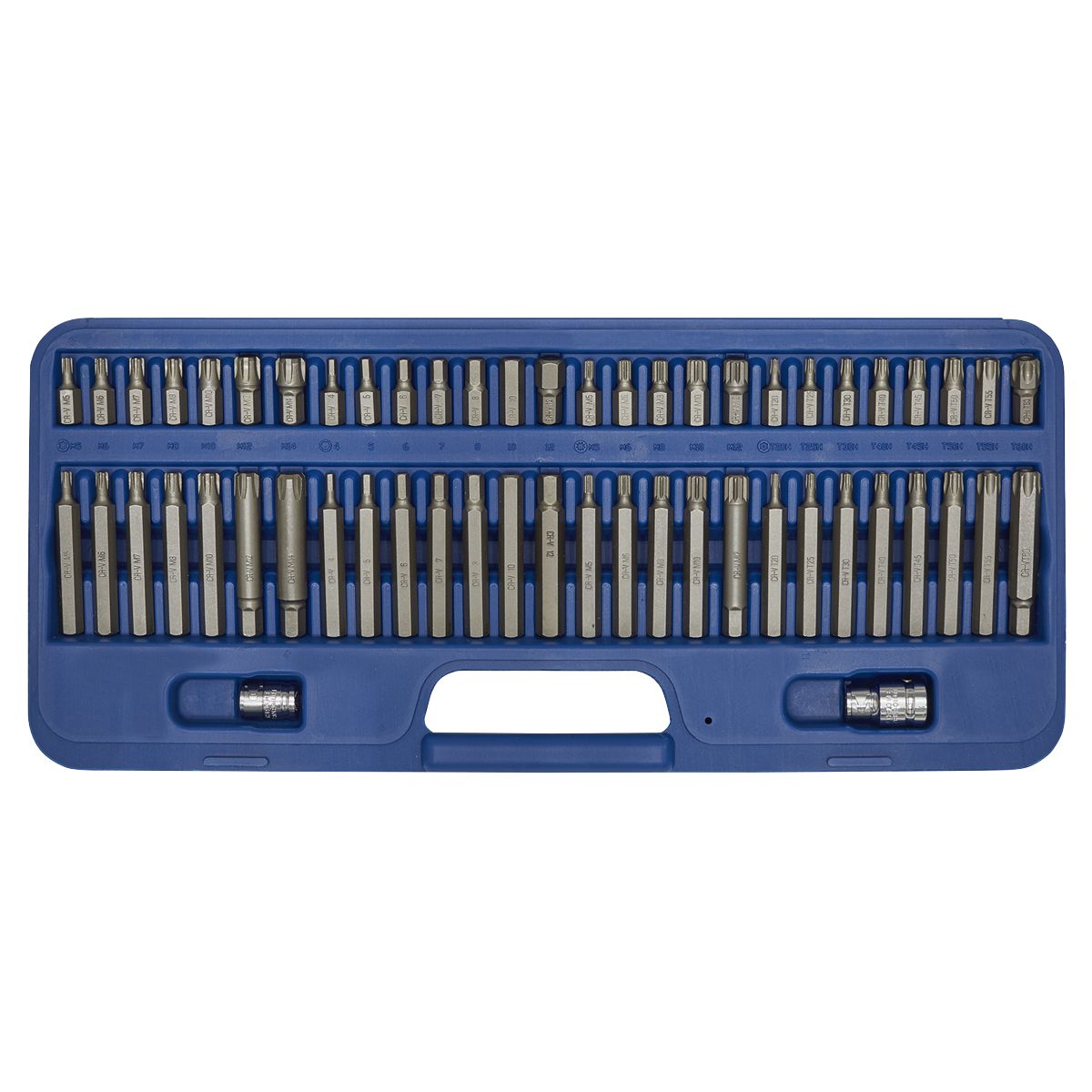 Sealey AK21956 Premier Security TRX-Star*/Hex/Ribe/Spline Bit Set 3/8" & 1/2"Sq Drive 56pc - additional view 2