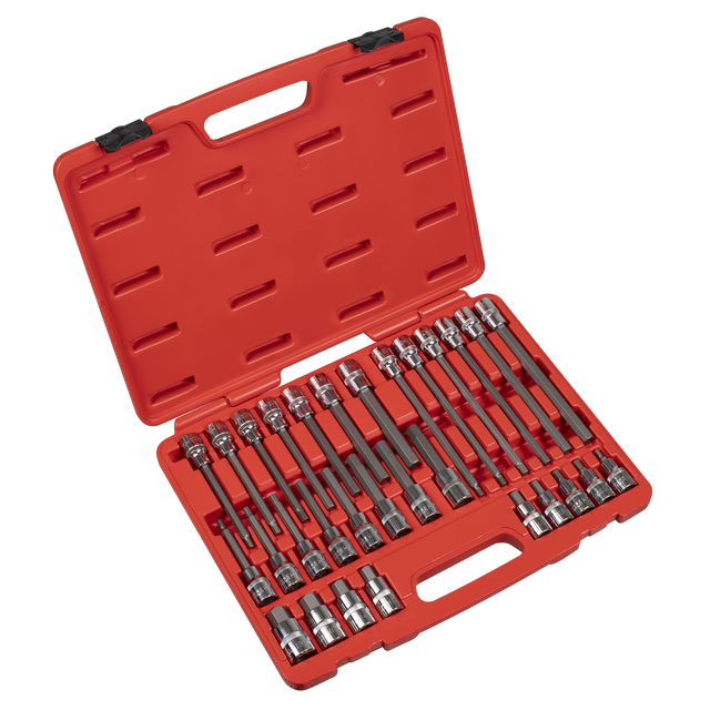 Sealey AK2196 Hex Socket Bit Set 30pc 1/2"Sq Drive