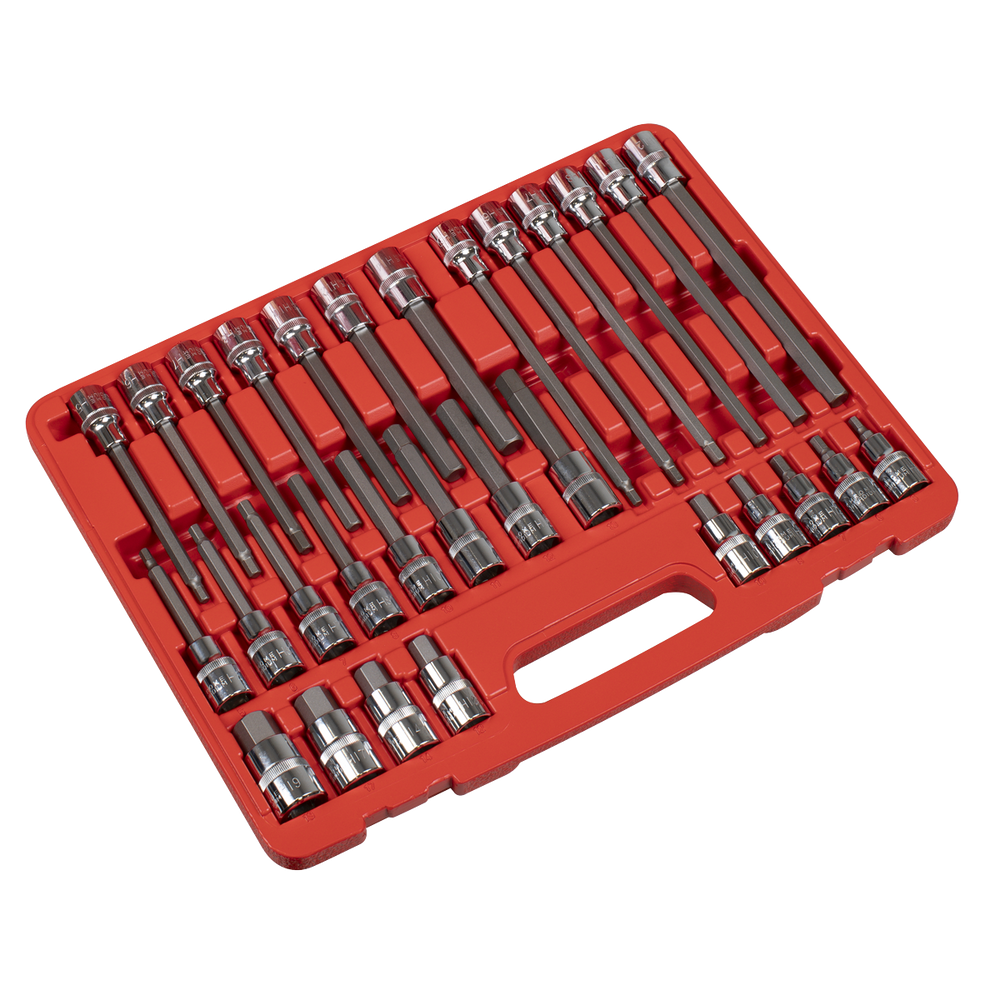 Sealey AK2196 Hex Socket Bit Set 30pc 1/2"Sq Drive - additional view 6