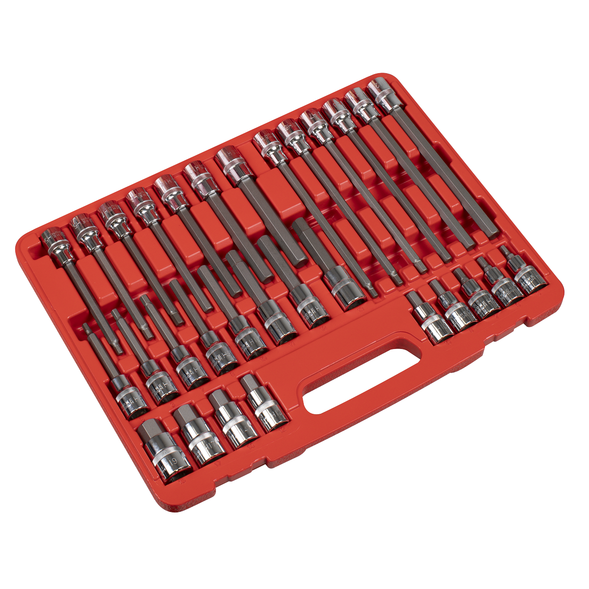 Sealey AK2196 Hex Socket Bit Set 30pc 1/2"Sq Drive - additional view 6
