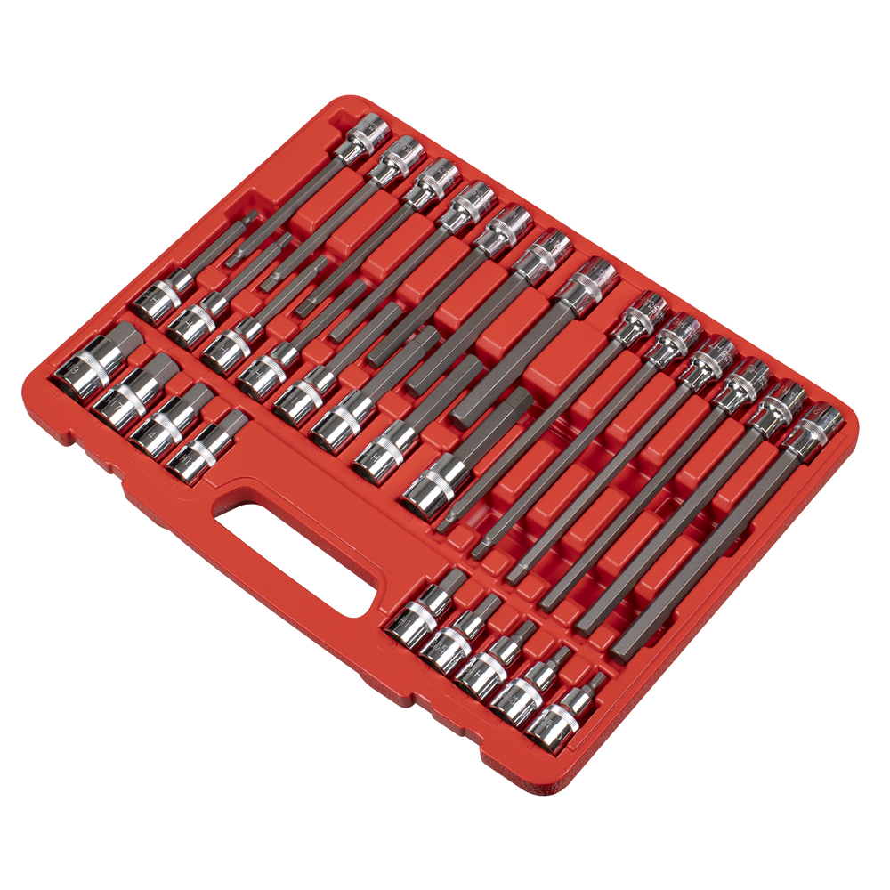 Sealey AK2196 Hex Socket Bit Set 30pc 1/2"Sq Drive - additional view 2