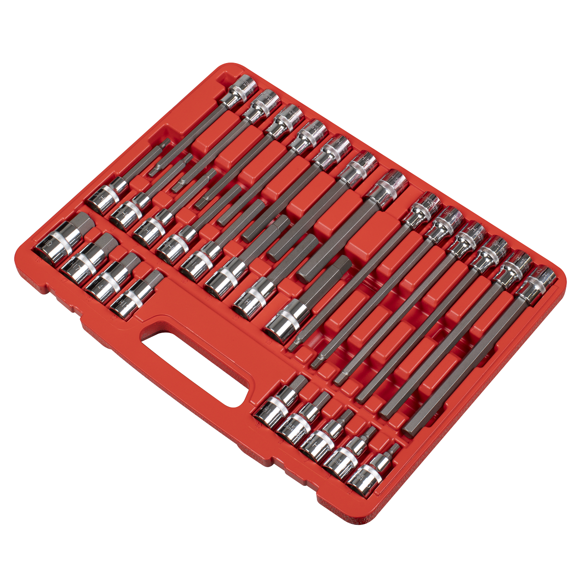Sealey AK2196 Hex Socket Bit Set 30pc 1/2"Sq Drive - additional view 2