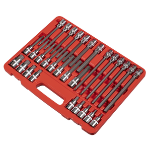 Sealey AK2196 Hex Socket Bit Set 30pc 1/2"Sq Drive - additional view 2