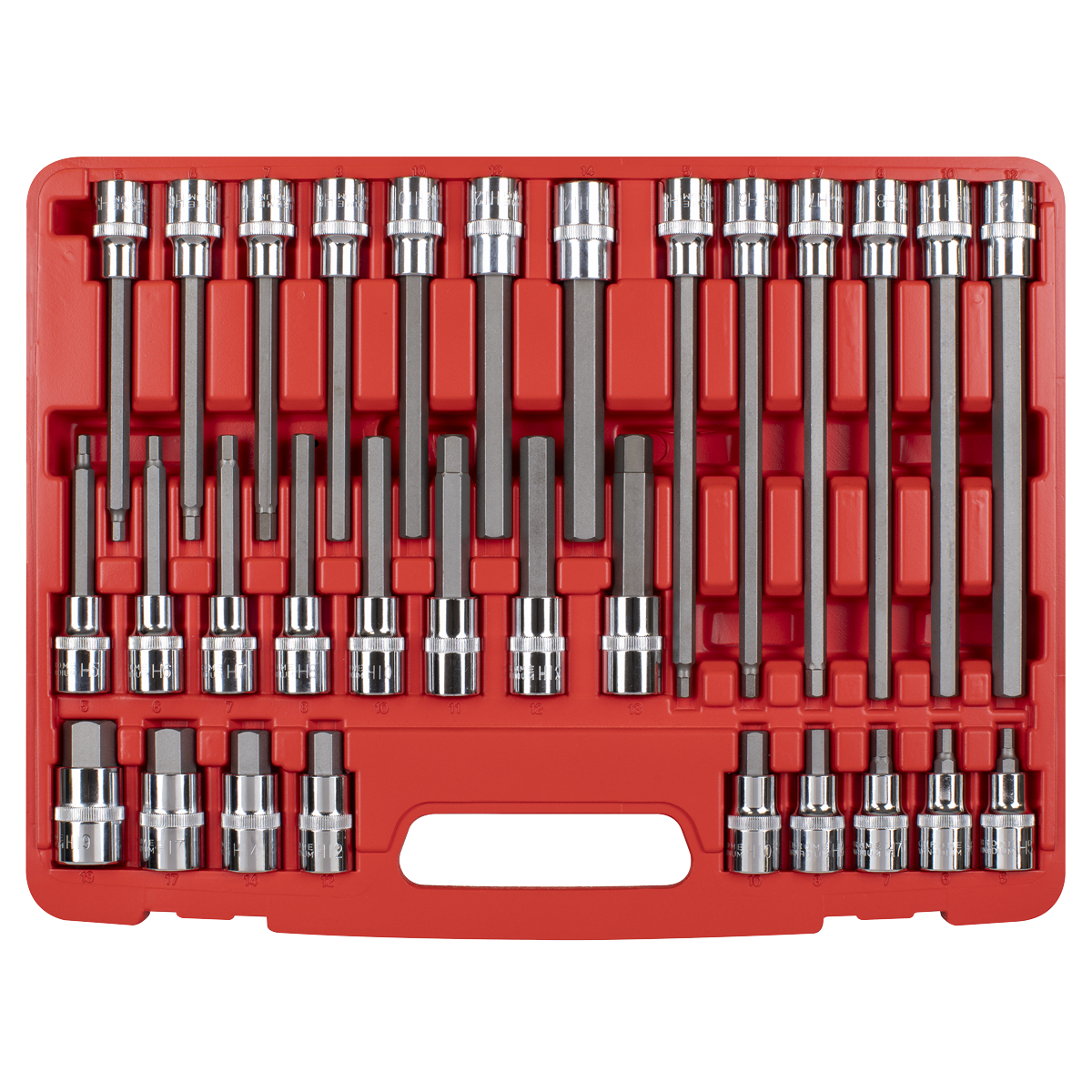 Sealey AK2196 Hex Socket Bit Set 30pc 1/2"Sq Drive - additional view 5